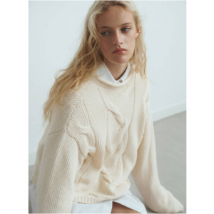 MANGO Oversized cable-knit sweater