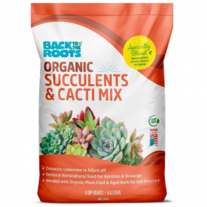 Back to the Roots 100% Organic Succulent & Cacti Mix (6 Quart) | Made in The USA @ Amazon