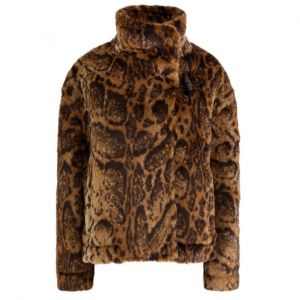JACQUEMUS 豹纹环保皮草外套
