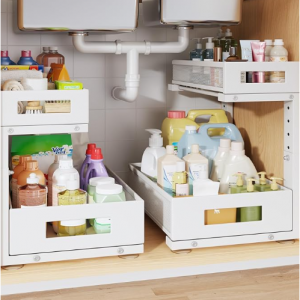 Biboraya 2-Pack Under Sink Storage Organizer @ Amazon