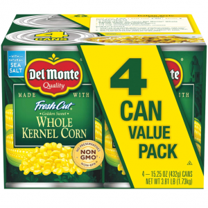 DEL MONTE 黄金甜玉米罐头 15.25oz 4罐装 @ Amazon