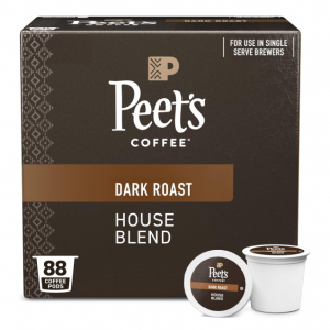 Peet's Coffee, Dark Roast Single Serve Coffee Pods - House Blend 88 Count @ Amazon