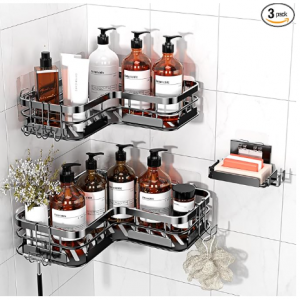 Getsrichfc Large Capacity Shower Caddy - 3 Pack @ Amazon