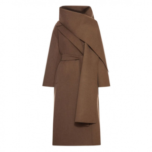 'S Max Mara 裹身式衣领束腰外套