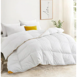四季皆宜 600 蓬松度 500 TC 白鹅绒被套 - Queen - 白色