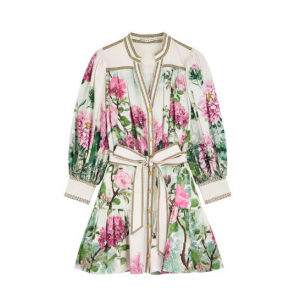 ALICE + OLIVIA Cora floral-print stretch-cotton mini dress