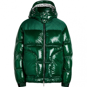 CASABLANCA 连帽绗缝亮面尼龙夹克