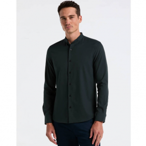 Perry Ellis Untucked Total Stretch Slim Fit Banded Collar Shirt