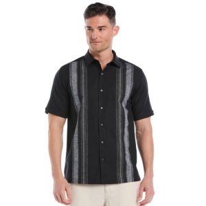 Cubavera Linen Blend Yarn Dye Panel Shirt