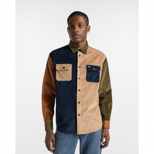 Patchwork Velvet Overshirt