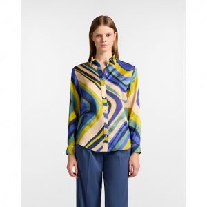 Soft Shirt with Wave Print