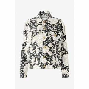 Denim Jacket With Flowers