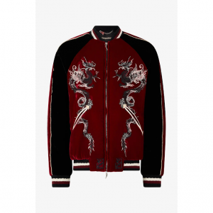 Bomber Jacket With Dragons