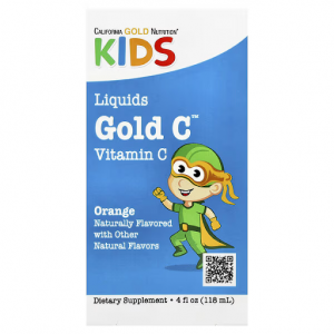 California Gold Nutrition, Kids Gold C™, Liquid Vitamin C, Orange, 4 fl oz (118 ml)