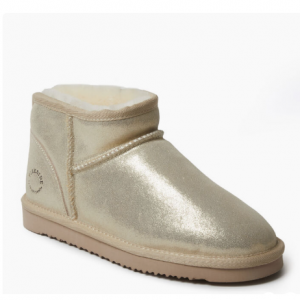 Women's Fireside by Dearfoams Riverland Genuine Shearling Micro Bootie