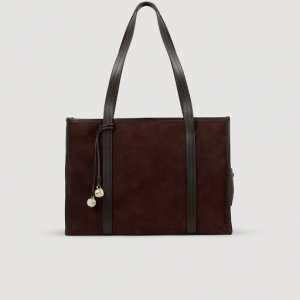 Soft suede shopping bag