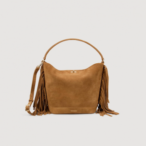 TANGOSO fringed suede bucket bag