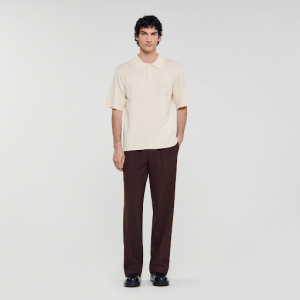 Polo with rope embroidery