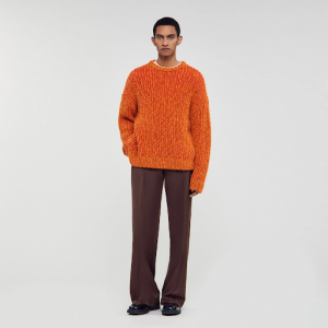 Round neck long-sleeve sweater