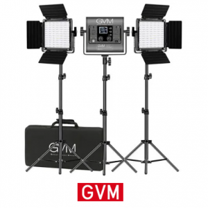 GVM 800D-RGB LED 摄影棚三灯套装