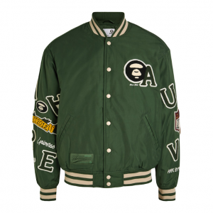 贴花塔夫绸飞行员夹克