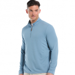 Solid Textured 1/4 Zip Pullover Sweater