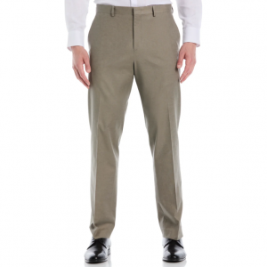 Linen Blend Flat Front Pant