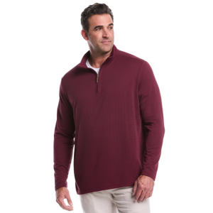 Big & Tall Solid Textured 1/4 Zip Pullover Sweater