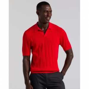 Mesh Stripe Sweater Polo