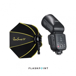 Flashpoint X100 闪光灯和 Glow ParaSnap 柔光箱套装