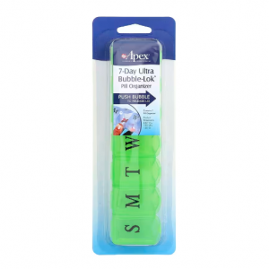 Apex, 7-Day Ultra Bubble-Lok Pill Organizer