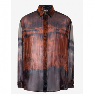 Mottled Effect Silk-Blend Shirt