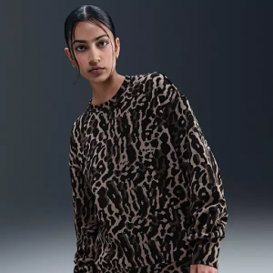 女士运动服凤凰抓绒超大印花卫衣