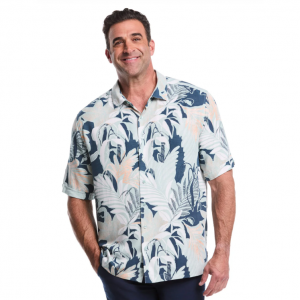 大码热带印花衬衫