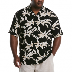 大码男士全身热带印花衬衫