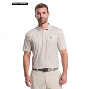 男士人字纹印花Polo衫