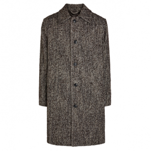 Franco patterned wool-blend coat