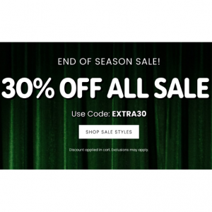 End of Season Sale! Get an extra 30% Off!