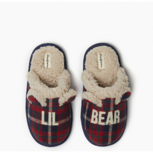 Kids Lil Bear Plaid Scuff