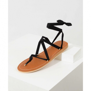 丝带凉鞋底焦糖色