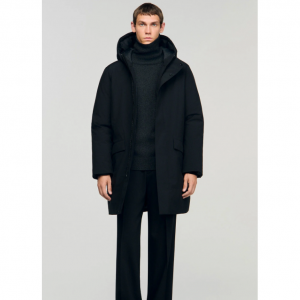 拉链连帽派克大衣