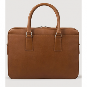 大颗粒纹理皮革公文包