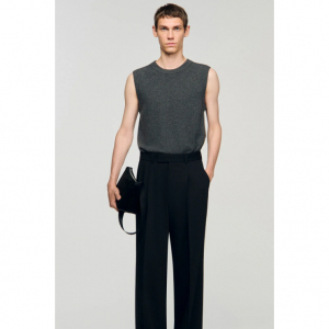 带褶饰的阔腿裤