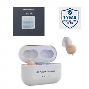 Audien Atom Pro 2 助听器，附带护理套装和保修计划
