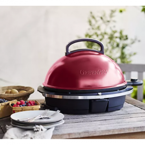 GreenPan 二合一便携式室内/室外电烤架（带煎盘）