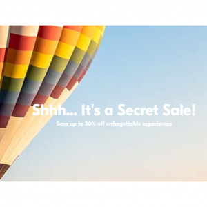 这是一场秘密促销活动！您的下一次旅行可享受高达 30% 的折扣！