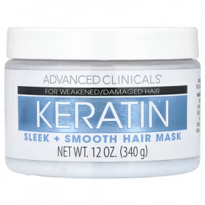 Advanced Clinicals 角蛋白柔顺亮泽发膜，12 盎司（340 克）