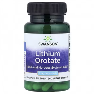 Swanson,乳清酸锂,5毫克,60粒素食胶囊