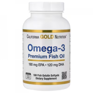 加州黄金营养,Omega-3优质鱼油,100粒鱼明胶软胶囊