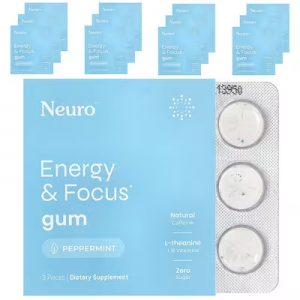 NeuroGum能量专注口香糖,薄荷味,12包,每包9片